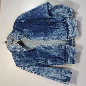 Hanna California Acid Wash Button-up Jean Jacket 80s Women's Small